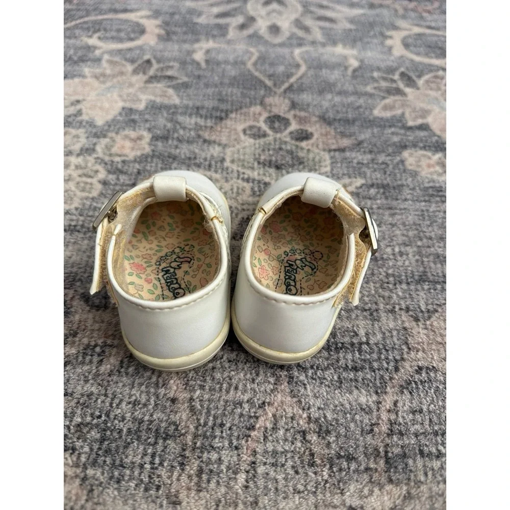 Vintage Superoos Baby Mary Jane Shoes White